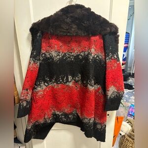 Fur collared pea coat